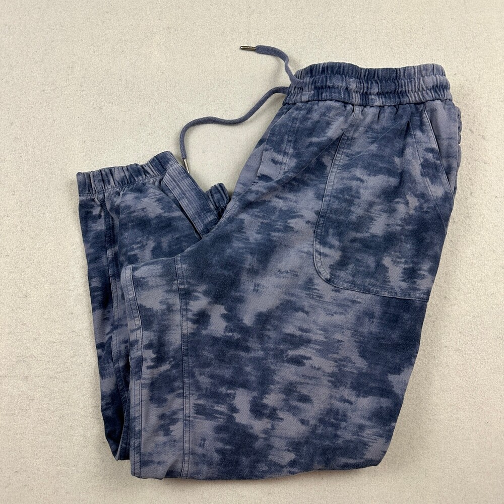 Athleta Sweatpants Women 20 Blue Camo Fallon Printed Athletic Drawstring Pockets